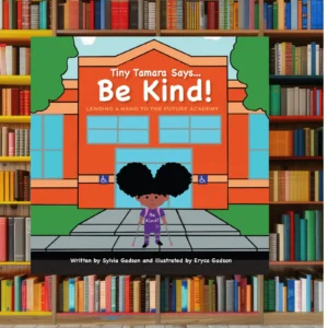A picture of the front cover of tiny tamers says be kind