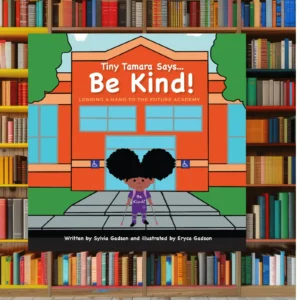 A picture of the front cover of tiny tamers says be kind